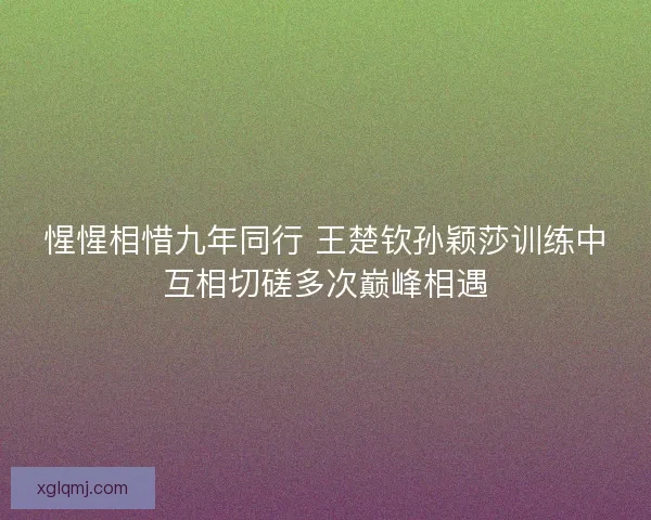 惺惺相惜九年同行 王楚钦孙颖莎训练中互相切磋多次巅峰相遇
